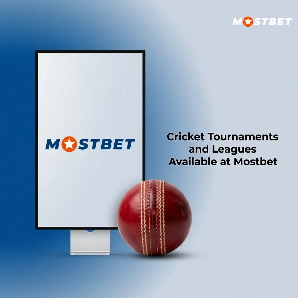 Cricket tournaments and leagues on Mostbet including IPL, T20 World Cup, Ashes, BBL and more betting markets