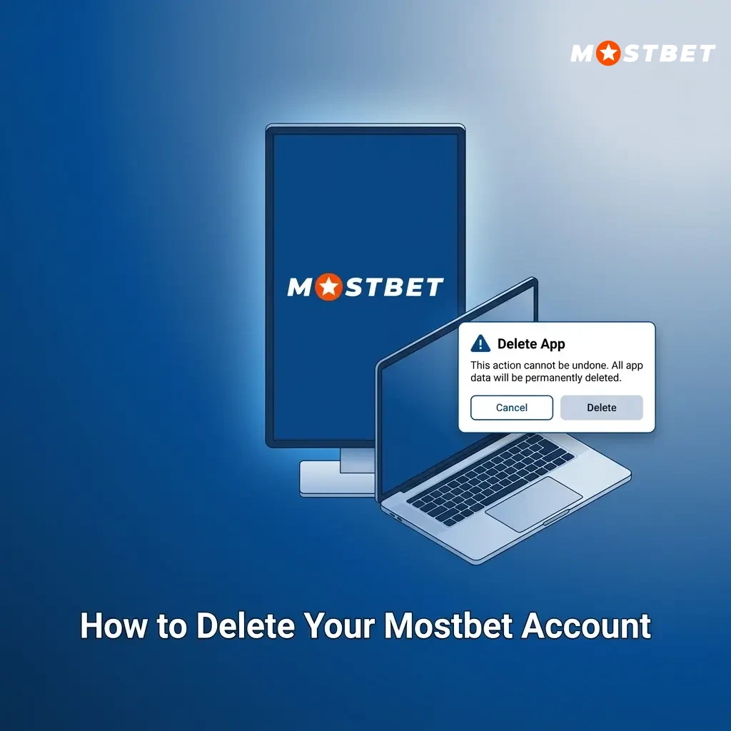 Steps to delete Mostbet account by contacting support, verifying identity, withdrawing balance, and receiving confirmation