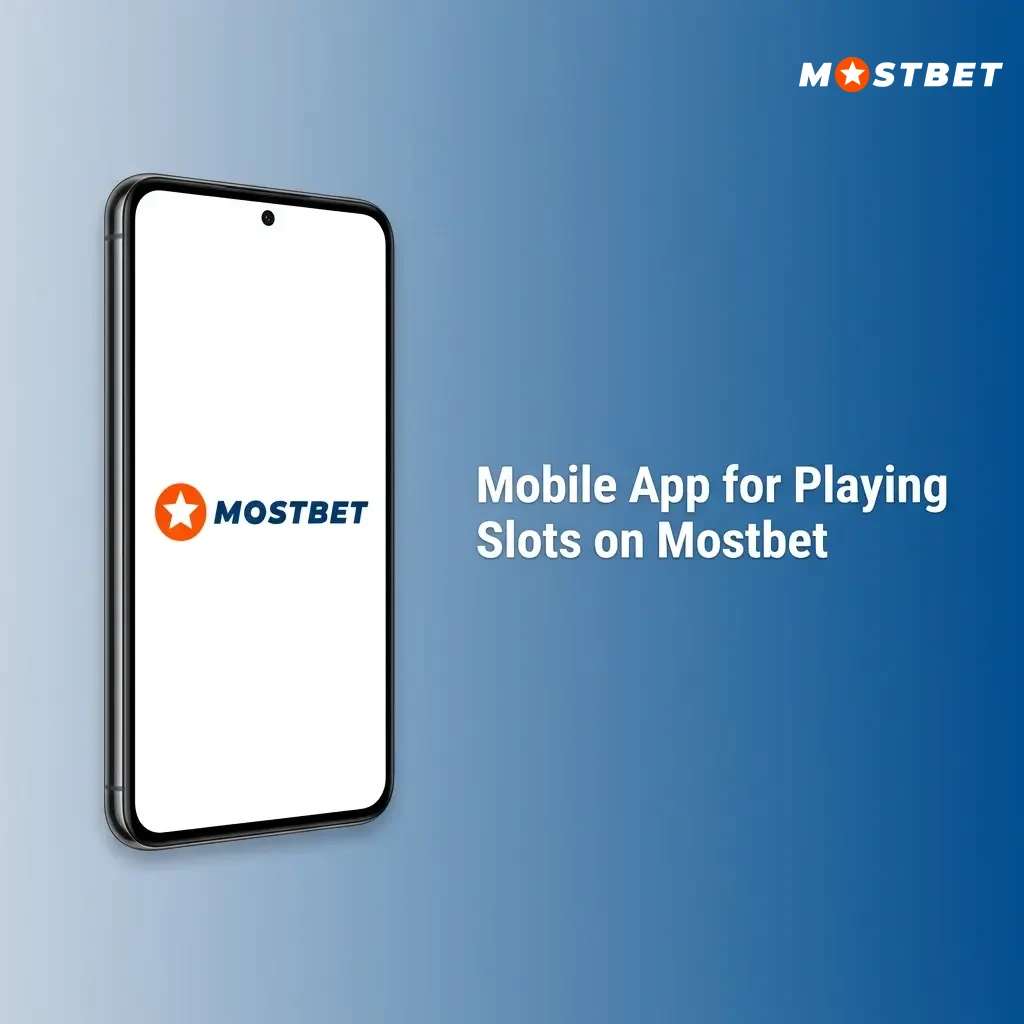 Mostbet mobile app interface showing slot games lobby on a smartphone with touch-friendly navigation controls