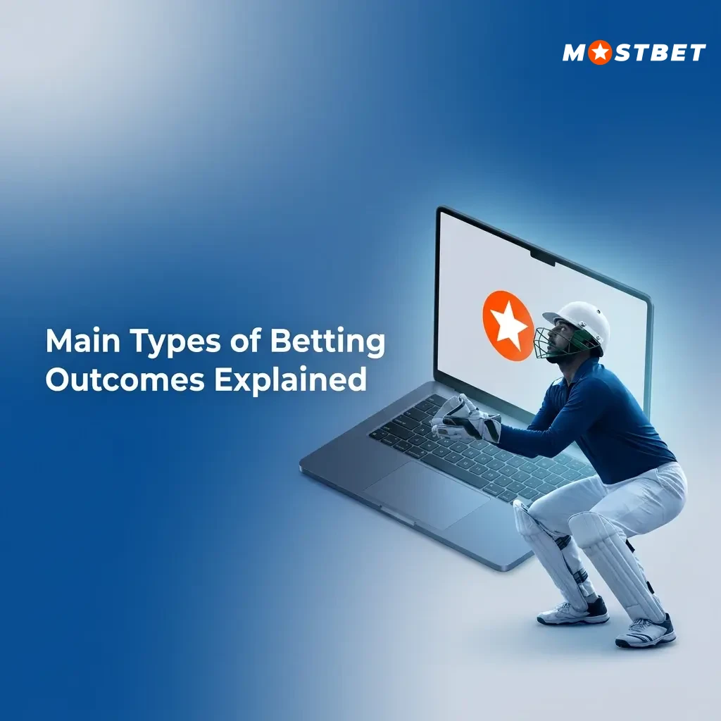 Diagram explaining main betting outcome types including 1X2, handicap, over/under, BTTS, and outright winner
