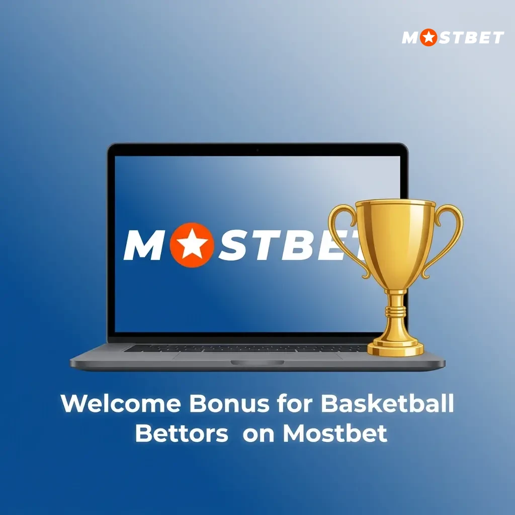 Mostbet welcome bonus for basketball bettors showing deposit match offer and wagering requirements for new users