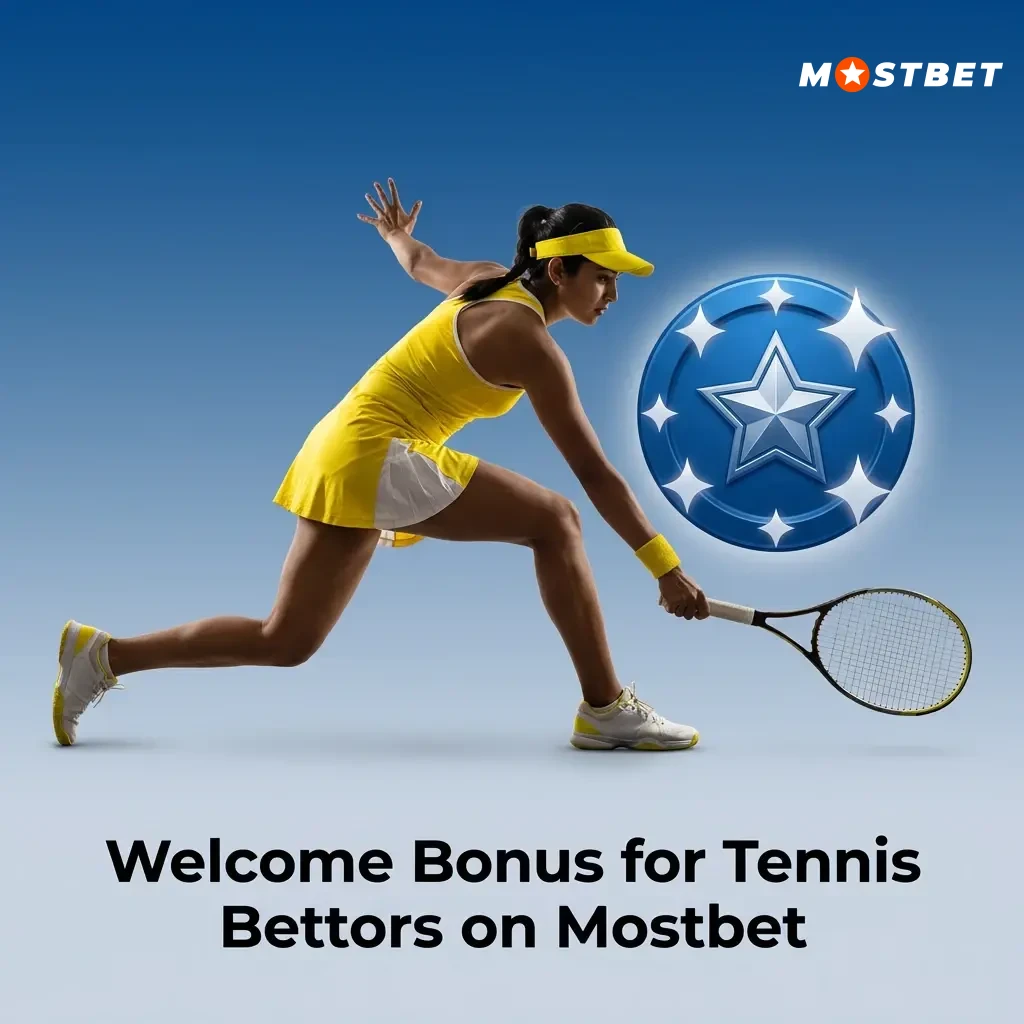 Mostbet welcome bonus for tennis bettors on first deposit with rollover requirements for sports betting markets