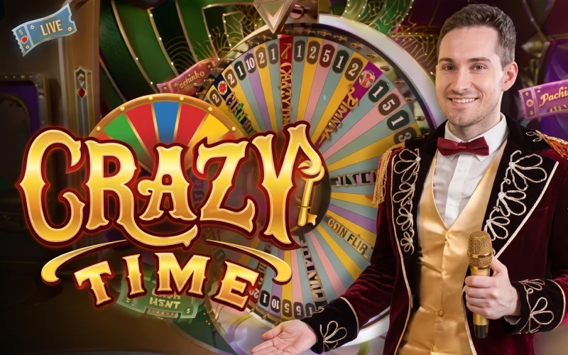 Spin the Crazy Time bonus wheel at official Mostbet casino.